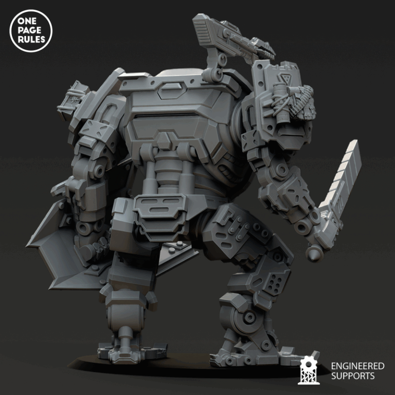 人类防御部队——战斗步行者——3D打印模型|Human Defence Force – Combat Walker – 3D Print Model