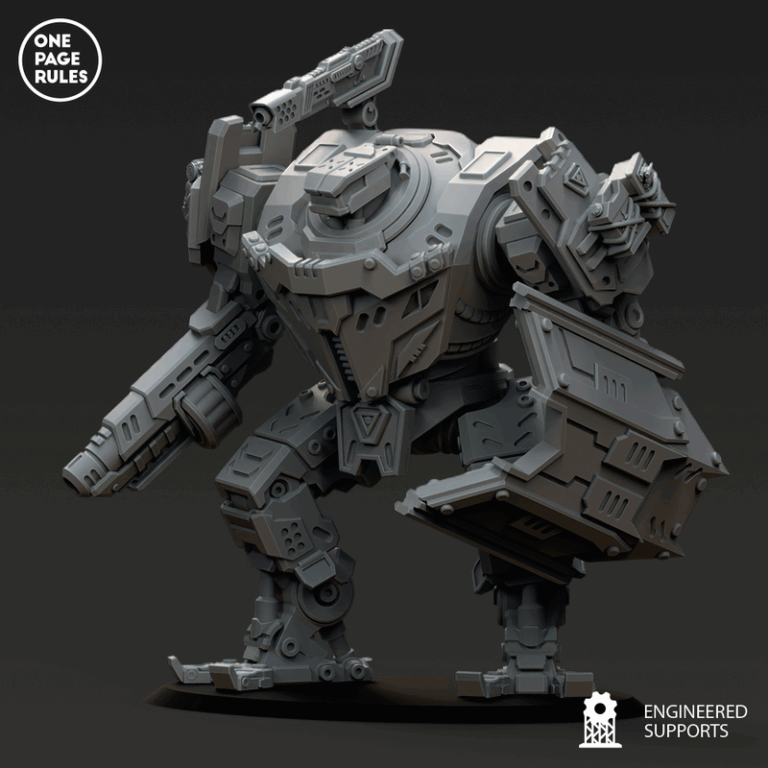 人类防御部队——战斗步行者——3D打印模型|Human Defence Force – Combat Walker – 3D Print Model