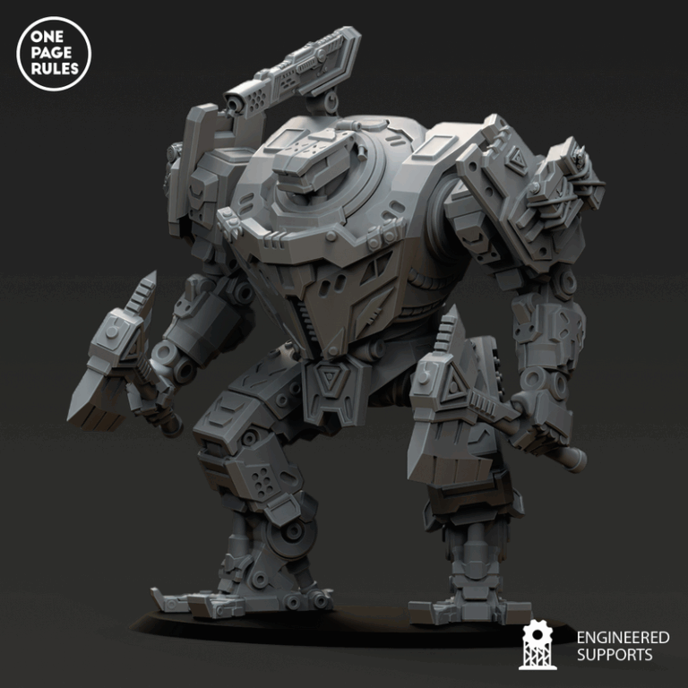 人类防御部队——战斗步行者——3D打印模型|Human Defence Force – Combat Walker – 3D Print Model