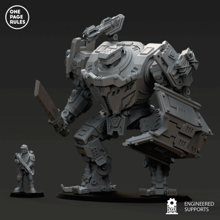 人类防御部队——战斗步行者——3D打印模型|Human Defence Force – Combat Walker – 3D Print Model