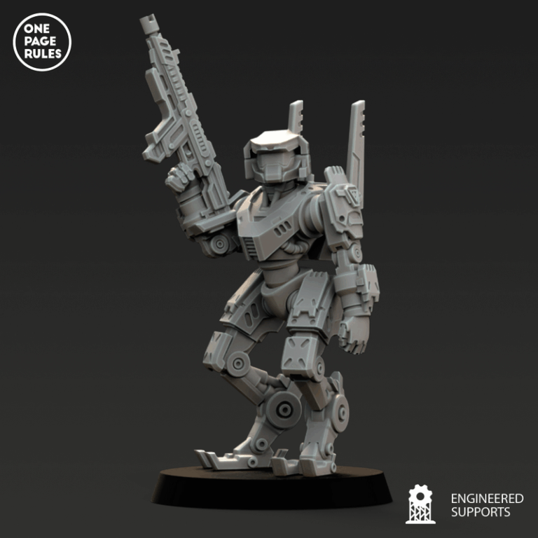 人类防御部队——格run机器人3D打印模型|Human Defence Force – GRUNT Robots – 3D Print Model