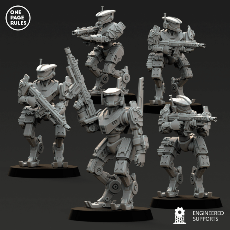 人类防御部队——格run机器人3D打印模型|Human Defence Force – GRUNT Robots – 3D Print Model