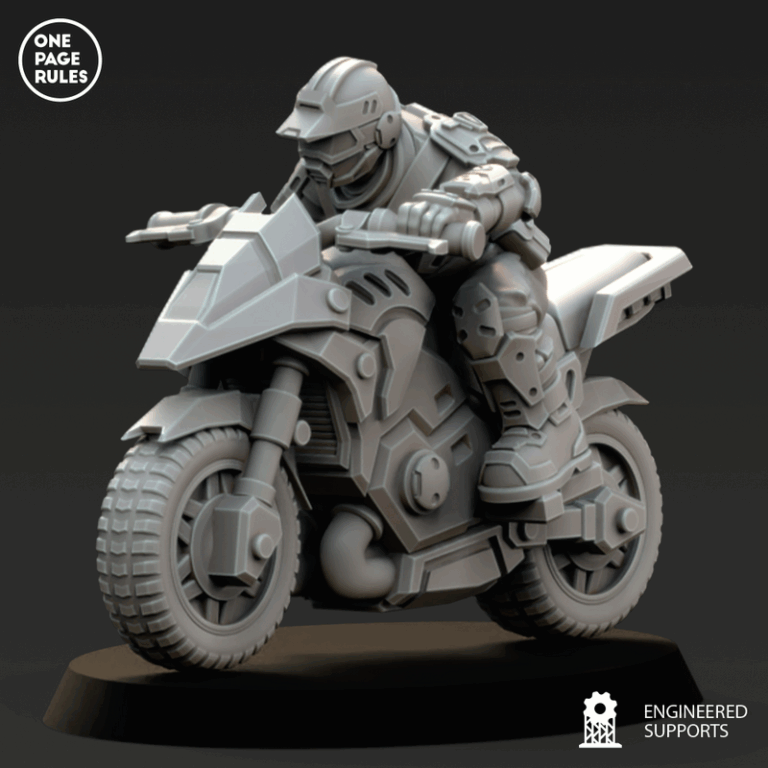 人类防御部队——战斗摩托骑手——3D打印模型|Human Defence Force – Combat Bikers – 3D Print Model