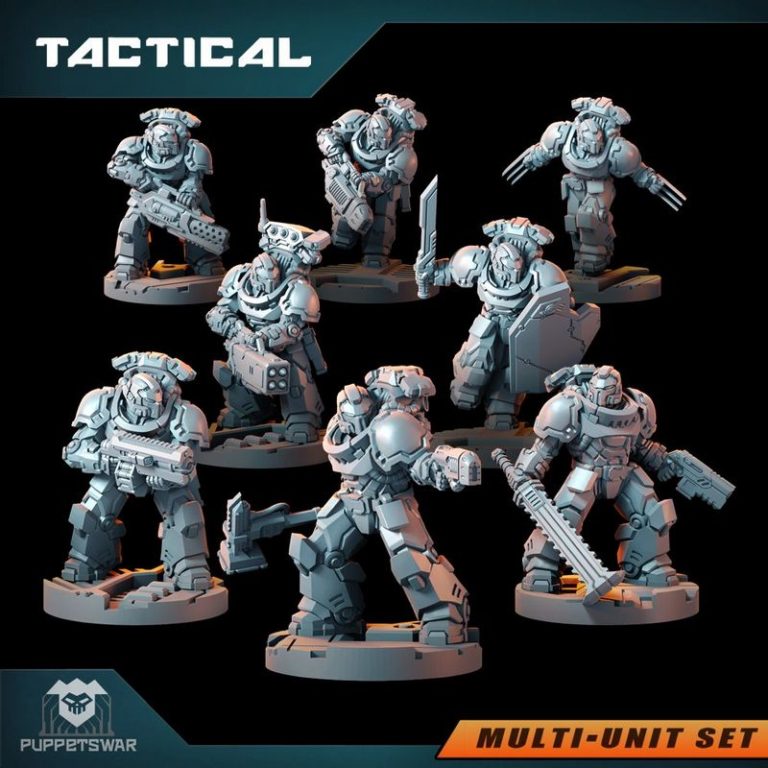 Puppetswar迷你模型 Prime Strikers战术战士 3D打印角色模型|Puppetswar Miniatures – Prime Strikers Tactical – 3D Print Model
