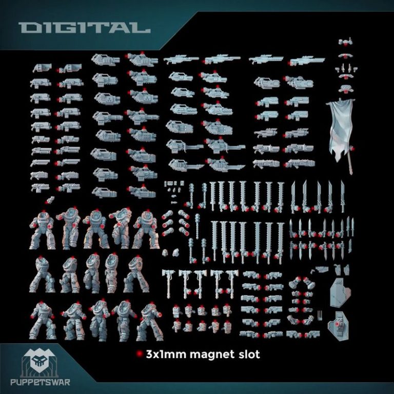 Puppetswar迷你模型 Prime Strikers战术战士 3D打印角色模型|Puppetswar Miniatures – Prime Strikers Tactical – 3D Print Model