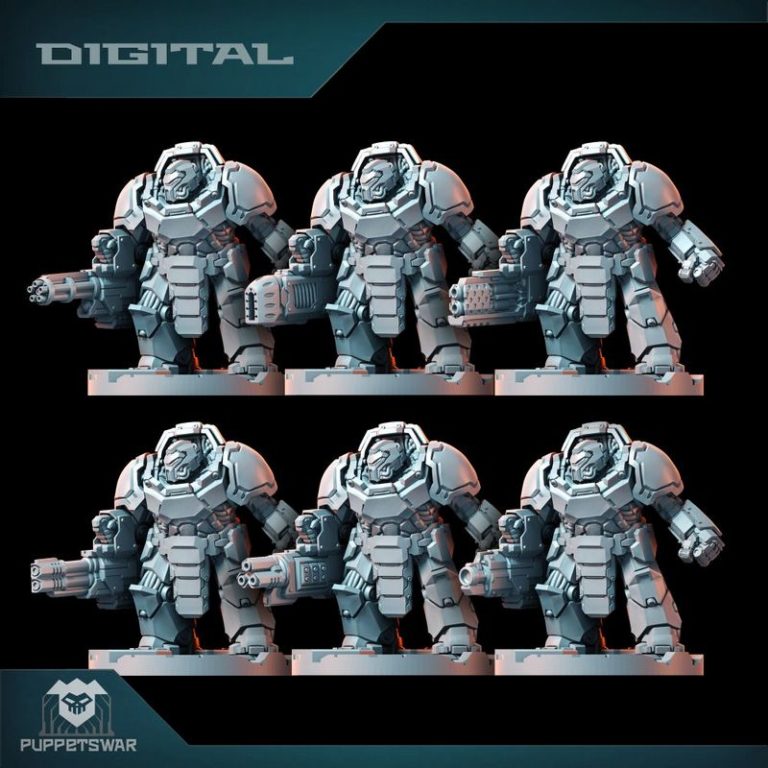 Puppetswar迷你模型：破壁者战术角色3D打印版|Puppetswar Miniatures – Breachers Tactical – 3D Print Model