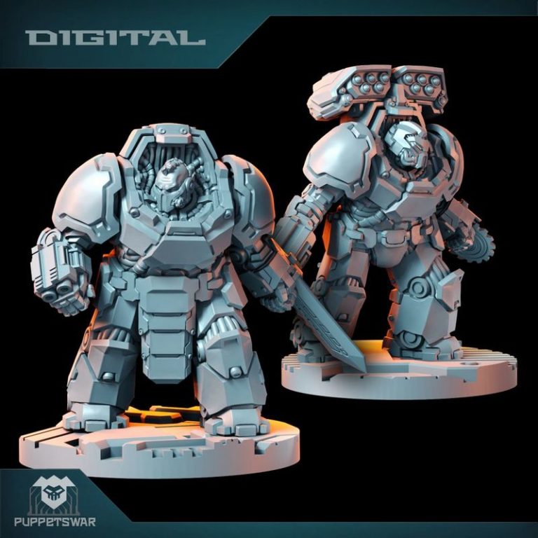 Puppetswar迷你模型：破壁者战术角色3D打印版|Puppetswar Miniatures – Breachers Tactical – 3D Print Model