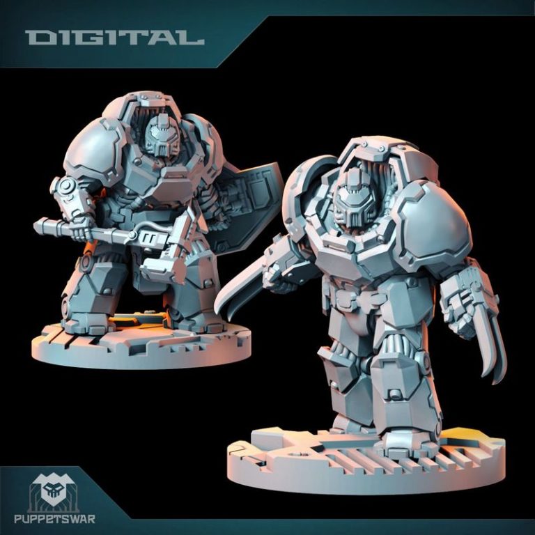 Puppetswar迷你模型：破壁者战术角色3D打印版|Puppetswar Miniatures – Breachers Tactical – 3D Print Model