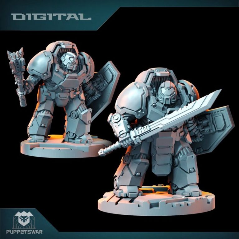 Puppetswar迷你模型：破壁者战术角色3D打印版|Puppetswar Miniatures – Breachers Tactical – 3D Print Model