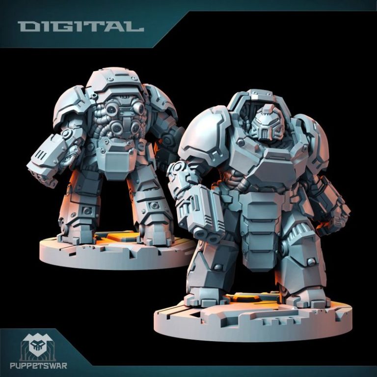 Puppetswar迷你模型：破壁者战术角色3D打印版|Puppetswar Miniatures – Breachers Tactical – 3D Print Model