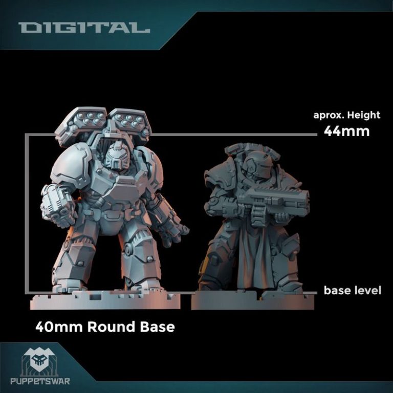 Puppetswar迷你模型：破壁者战术角色3D打印版|Puppetswar Miniatures – Breachers Tactical – 3D Print Model