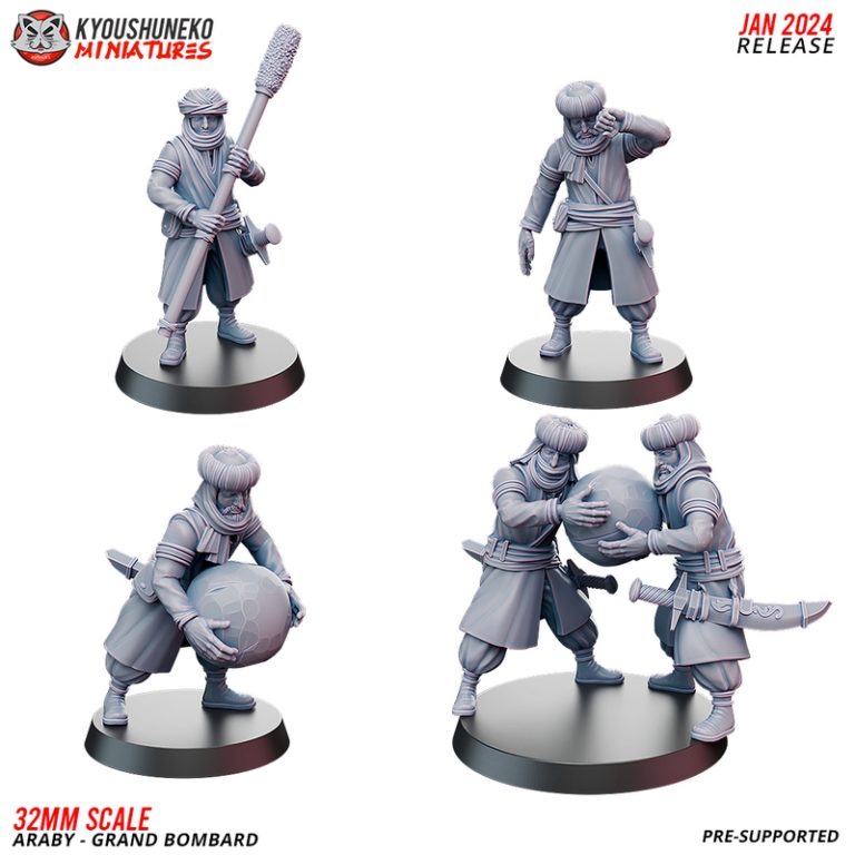 阿瑞巴军队第五卷 3D打印模型|Kyoushuneko Miniatures – January 2024 – Araby Army Vol.5 – 3D Print Model