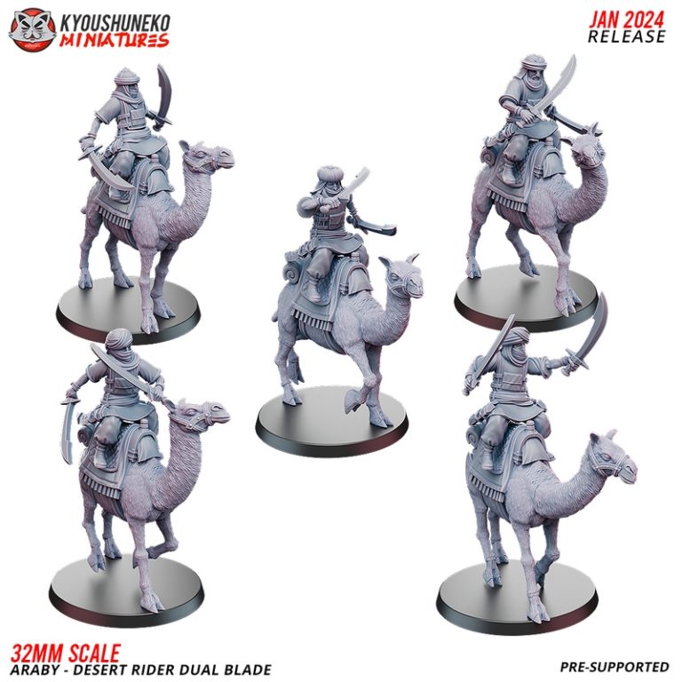 阿瑞巴军队第五卷 3D打印模型|Kyoushuneko Miniatures – January 2024 – Araby Army Vol.5 – 3D Print Model