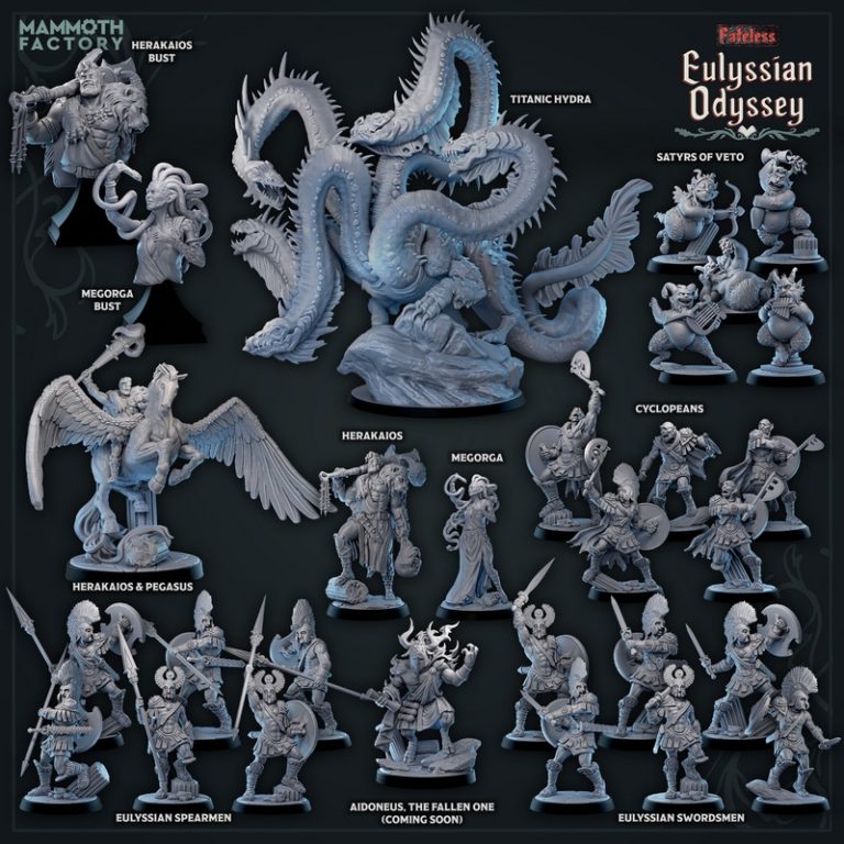 Mammoth Factory 3D打印模型：Eulyssian Odyssey角色收藏|Mammoth Factory – June 2025 – Eulyssian Odyssey – 3D Print Model