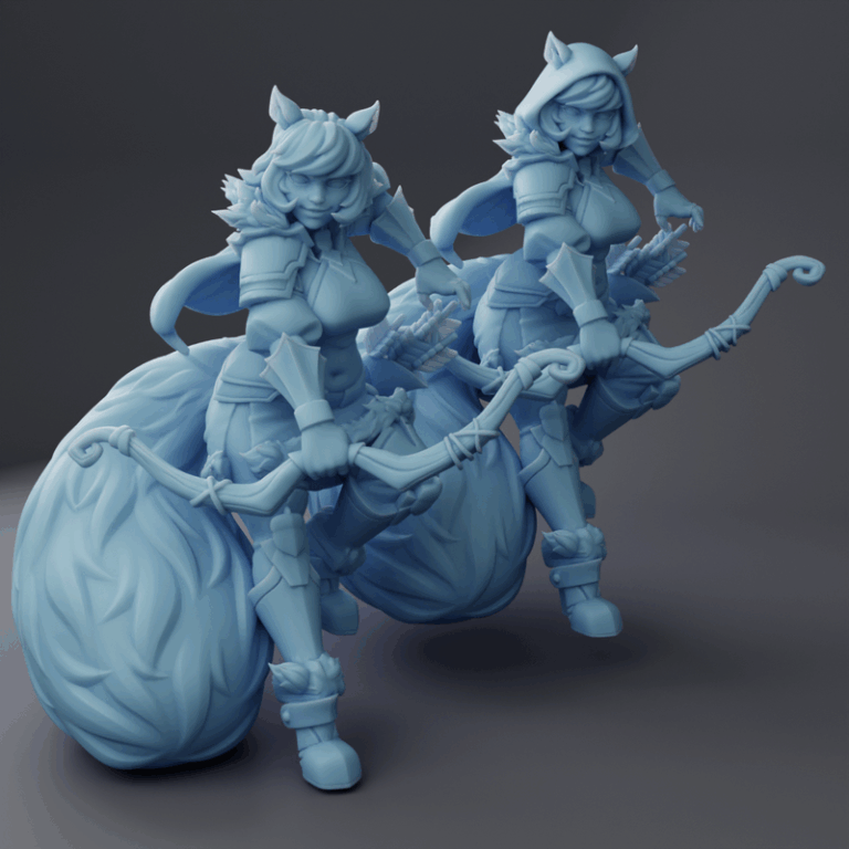 双女神迷你模型 2025年1月 3D打印版|Twin Goddess Miniatures January 2025 – 3D Print Model
