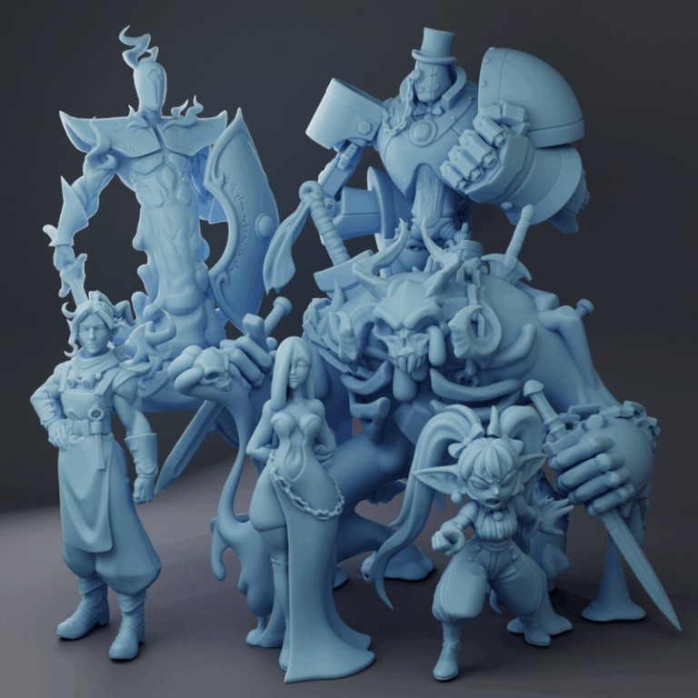 双女神迷你模型 2024年12月 3D打印版|Twin Goddess Miniatures December 2024 – 3D Print Model