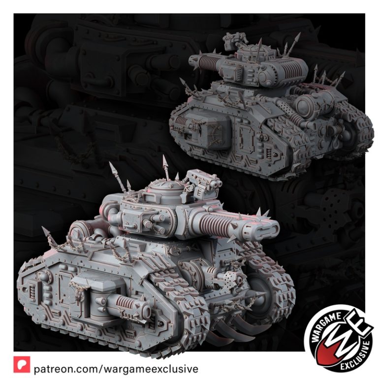 痛烈叛逆者——毁灭战车 3D打印模型|Renegade of Pain – Degrader Battle Tank – 3D Print Model