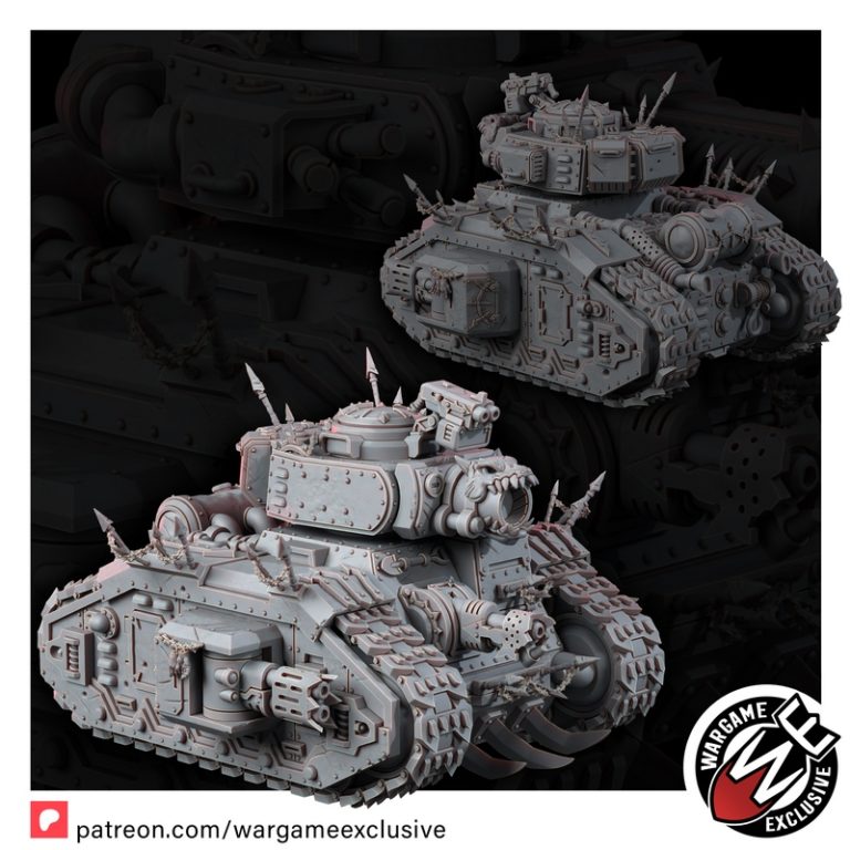 痛烈叛逆者——毁灭战车 3D打印模型|Renegade of Pain – Degrader Battle Tank – 3D Print Model