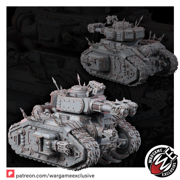 痛烈叛逆者——毁灭战车 3D打印模型|Renegade of Pain – Degrader Battle Tank – 3D Print Model