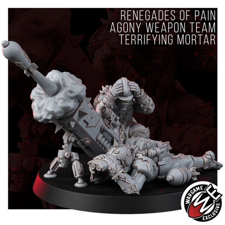 痛感叛逆者—— agony武器小队恐怖迫击炮 3D打印模型|Renegade of Pain – Agony Weapon Team Terrrifying Mortar – 3D Print Model