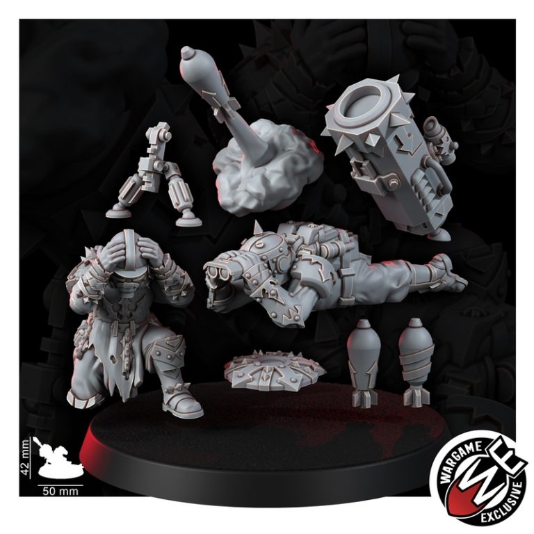 痛感叛逆者—— agony武器小队恐怖迫击炮 3D打印模型|Renegade of Pain – Agony Weapon Team Terrrifying Mortar – 3D Print Model
