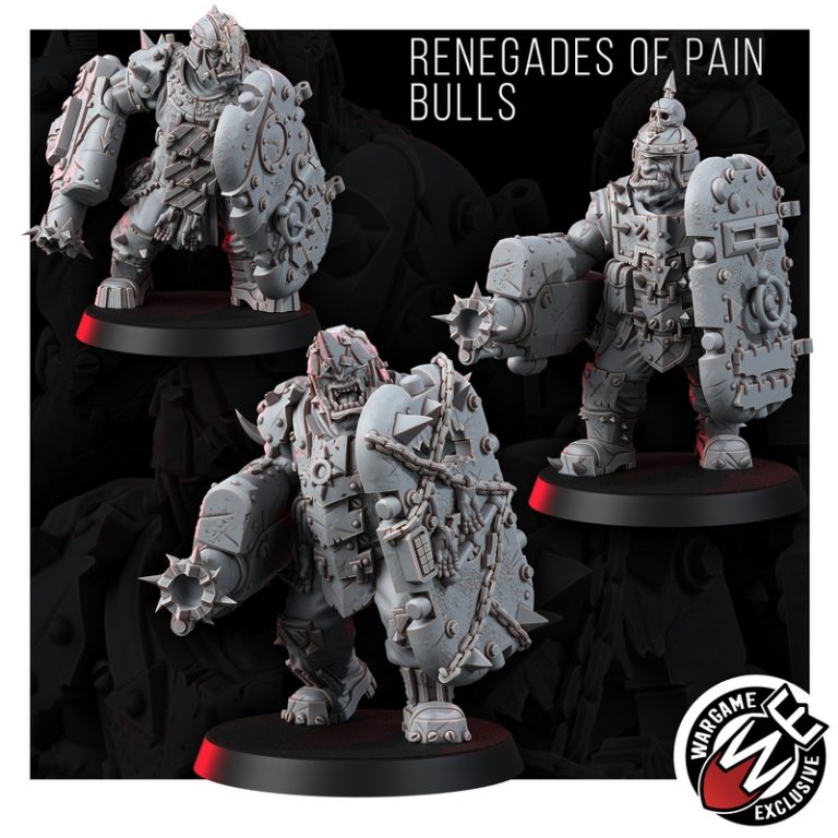 痛感叛逆者——公牛——3D打印模型|Renegade of Pain – Bulls – 3D Print Model