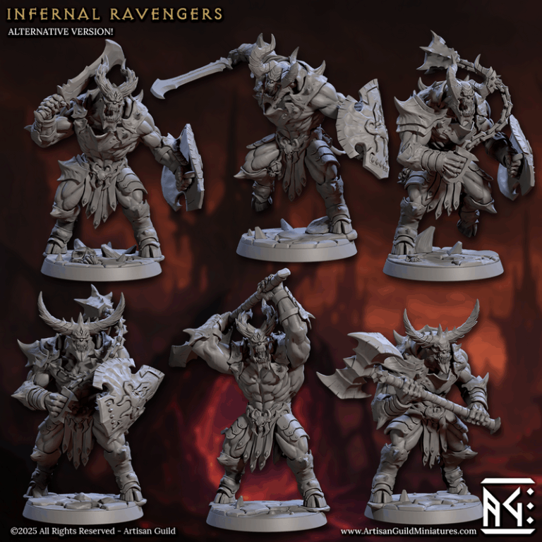 手工工匠协会 - 炼狱军团 - 3D打印模型套装|Artisan Guild – Infernal Legion Complete Set – 3D Print Model