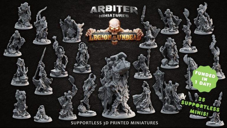 死灵军团 3D打印模型|Arbiter Miniatures Kickstarter 4 – Legion of the Dead – 3D Print Model