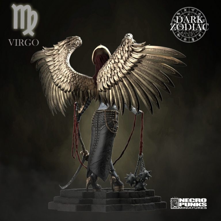 Necropunks星象系列——处女座3D打印迷你模型|Necropunks Miniatures – VIRGO – 3D Print Model
