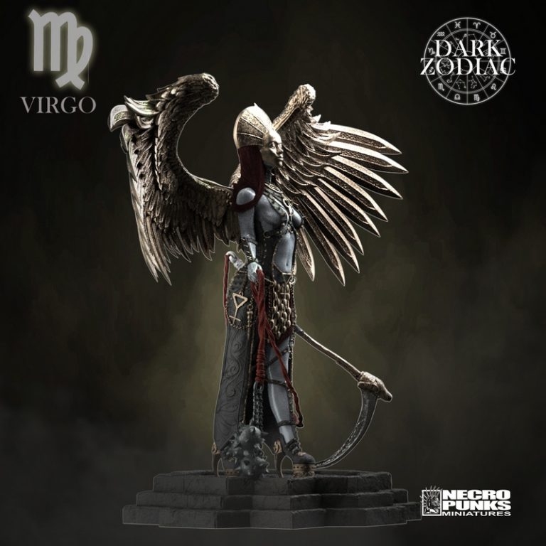 Necropunks星象系列——处女座3D打印迷你模型|Necropunks Miniatures – VIRGO – 3D Print Model