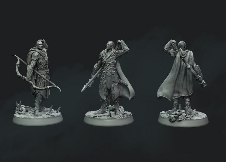 Necropunks 3D打印精灵角色模型|Necropunks Miniatures – HERO ELF – 3D Print Model