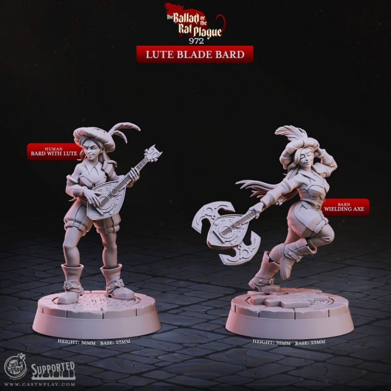 鼠疫之歌——3D打印模型集|Cast n Play – The Ballad of the Rat Plague Set – 3D Print Model