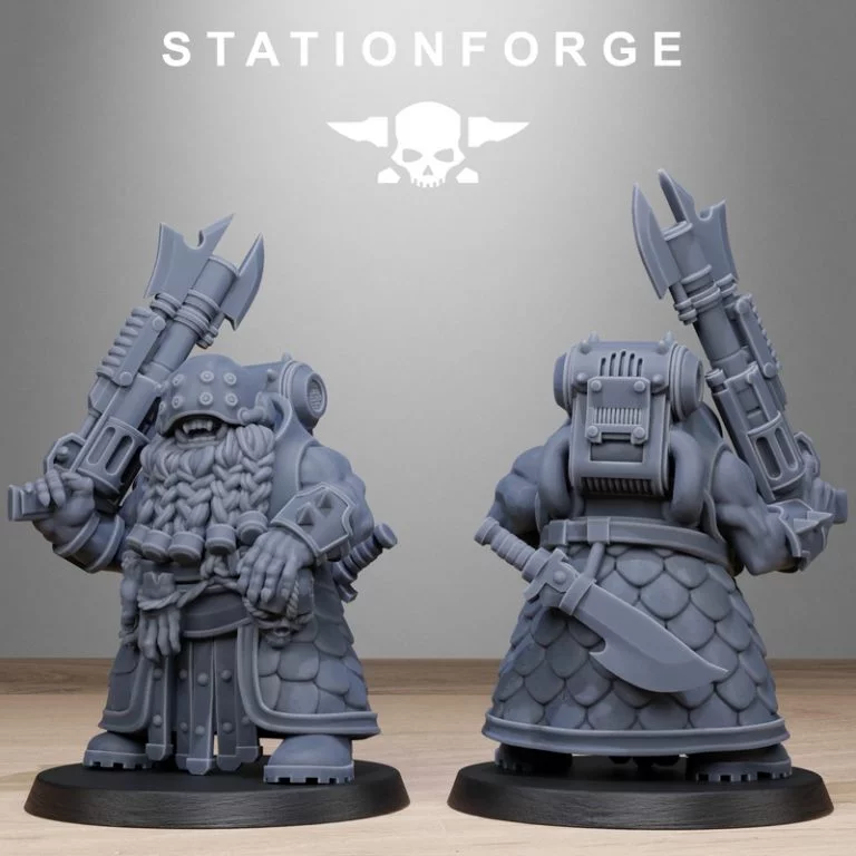 腐化守卫矮人——3D打印模型|Corrupted Guard Dwarves – 3D Print Model