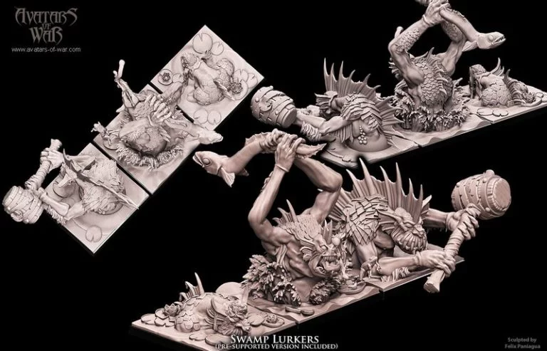 战争之化身——沼泽 trolls 多部分军团 3D打印模型|Avatars of War – Swamp Trolls Multi-Part Regiment – 3D Print Model