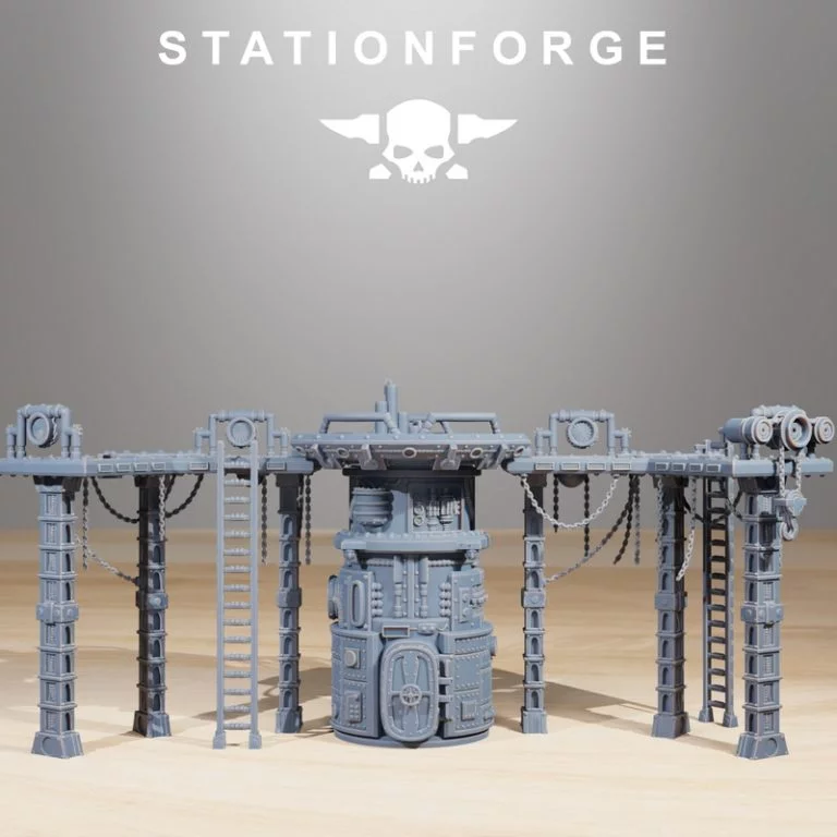 Station Forge 3D打印场景模型|Station Forge – Scavenger Factory Terrain Kit – 3D Print Model