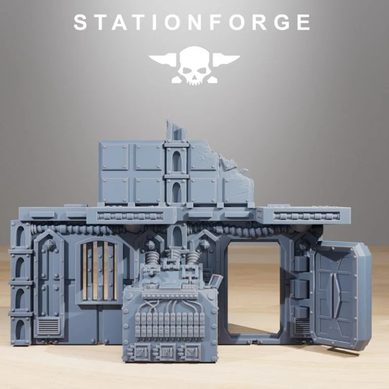 Station Forge 3D打印场景模型|Station Forge – Scavenger Factory Terrain Kit – 3D Print Model