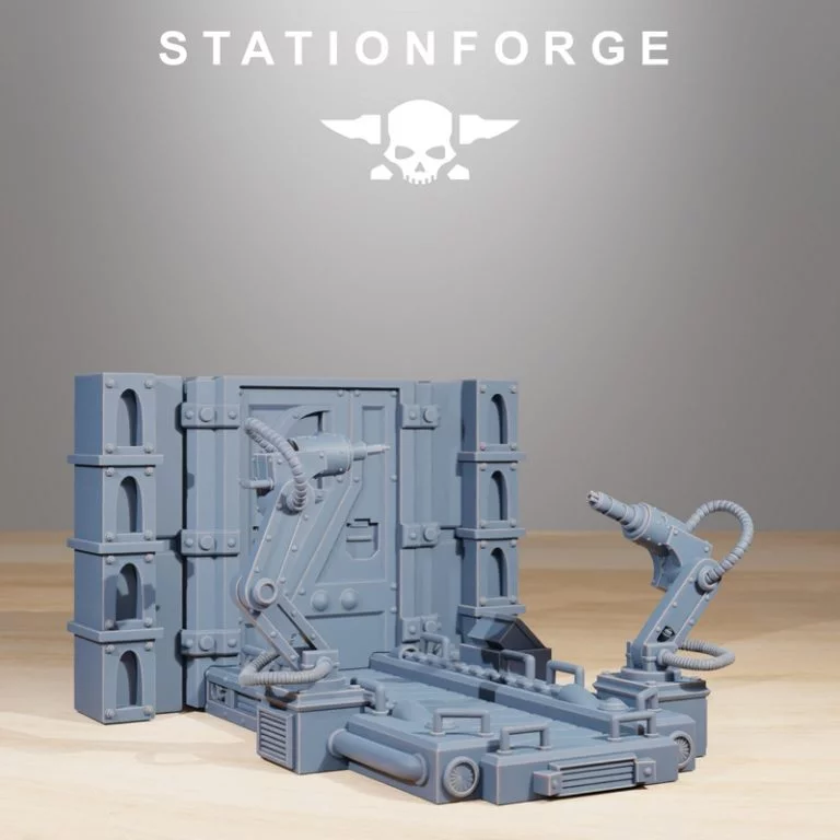 Station Forge 3D打印场景模型|Station Forge – Scavenger Factory Terrain Kit – 3D Print Model