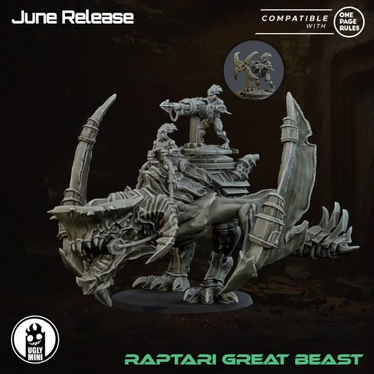一页规则-丑陋迷你-掠夺者军团 第一章 3D打印模型|One Page Rules – Ugly Mini – Raptari Army Part 1 – 3D Print Model