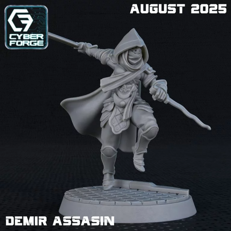 赛博工坊-2025年8月-3D打印模型：赛博朋克风格动漫游戏角色设计|Cyberforge – August 2025 – 3D Print Model