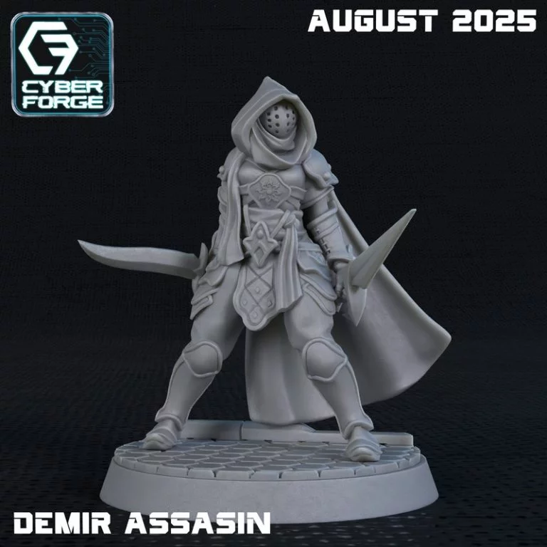 赛博工坊-2025年8月-3D打印模型：赛博朋克风格动漫游戏角色设计|Cyberforge – August 2025 – 3D Print Model