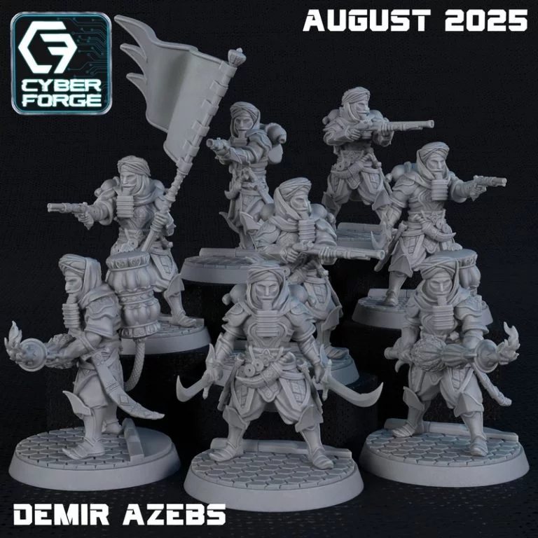 赛博工坊-2025年8月-3D打印模型：赛博朋克风格动漫游戏角色设计|Cyberforge – August 2025 – 3D Print Model