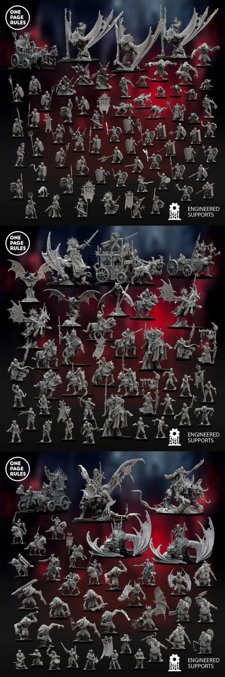 一页规则——吸血鬼不死者套装——3D打印模型|One Page Rules – Vampiric Undead Bundle – 3D Print Model