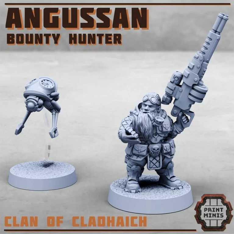 安格萨赏金猎人——克拉迪奇家族——3D打印模型|Angussan Bounty Hunter – Clan of Cladhaich – 3D Print Model