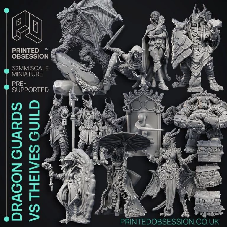 龙宝藏 3D打印模型|Printed Obsession – Dragon Hoard – 3D Print Model