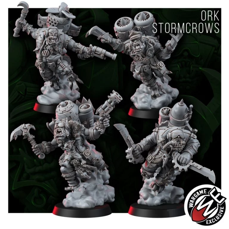 战争游戏独家——ORK风暴乌鸦——3D打印模型|Wargame Exclusive – Ork Stormcrows – 3D Print Model