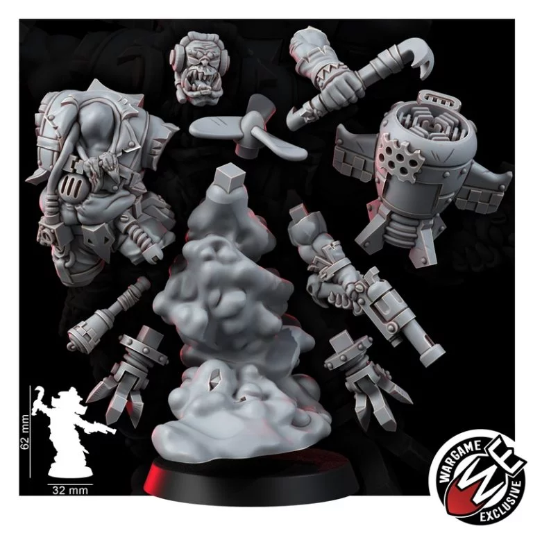 战争游戏独家——ORK风暴乌鸦——3D打印模型|Wargame Exclusive – Ork Stormcrows – 3D Print Model