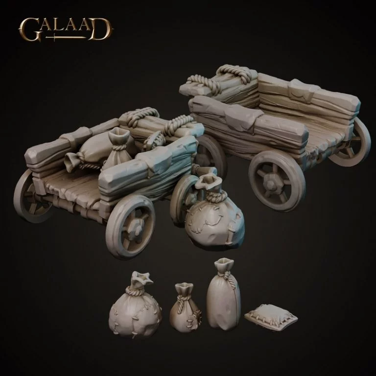 Galaad迷你模型：盗贼小队与囚犯3D打印模型|Galaad Miniatures – Bandits Crew and Prisoners – 3D Print Model