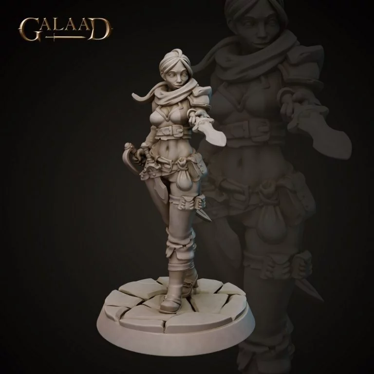 Galaad迷你模型：盗贼小队与囚犯3D打印模型|Galaad Miniatures – Bandits Crew and Prisoners – 3D Print Model