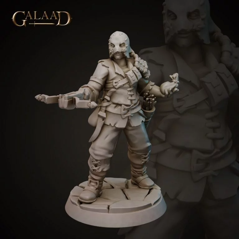 Galaad迷你模型：盗贼小队与囚犯3D打印模型|Galaad Miniatures – Bandits Crew and Prisoners – 3D Print Model