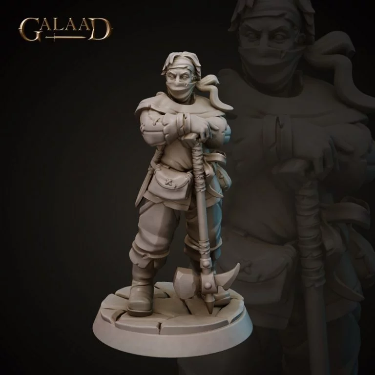 Galaad迷你模型：盗贼小队与囚犯3D打印模型|Galaad Miniatures – Bandits Crew and Prisoners – 3D Print Model